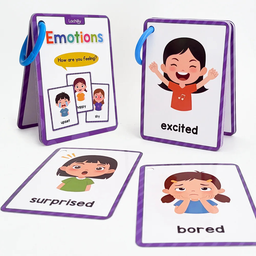 Emotions Flash Cards for Kids 15 Cards 28 Emotions Preschool Educational Flashcards Toddler Feelings Cognition English Cards