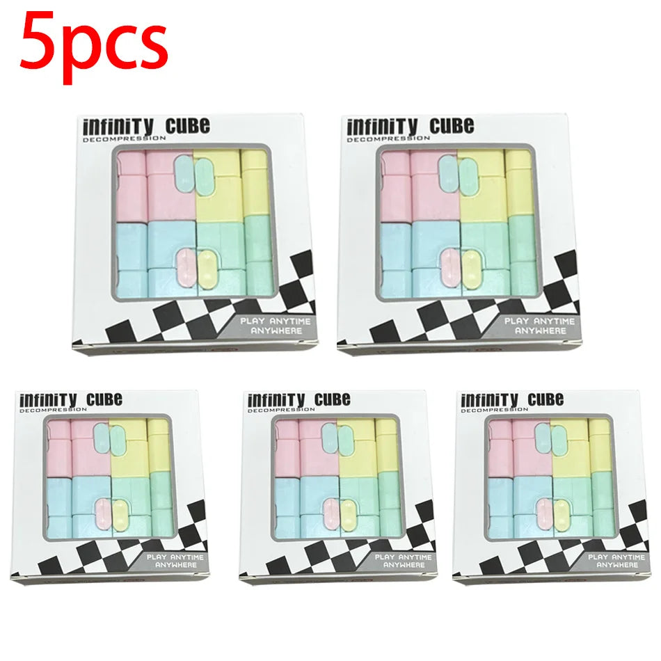 Magic Puzzle Cube Anti Stress Relief Toys for Adults Infinite Flip Funny Cube Sensory Toys for Children Special Needs Xmas Gifts
