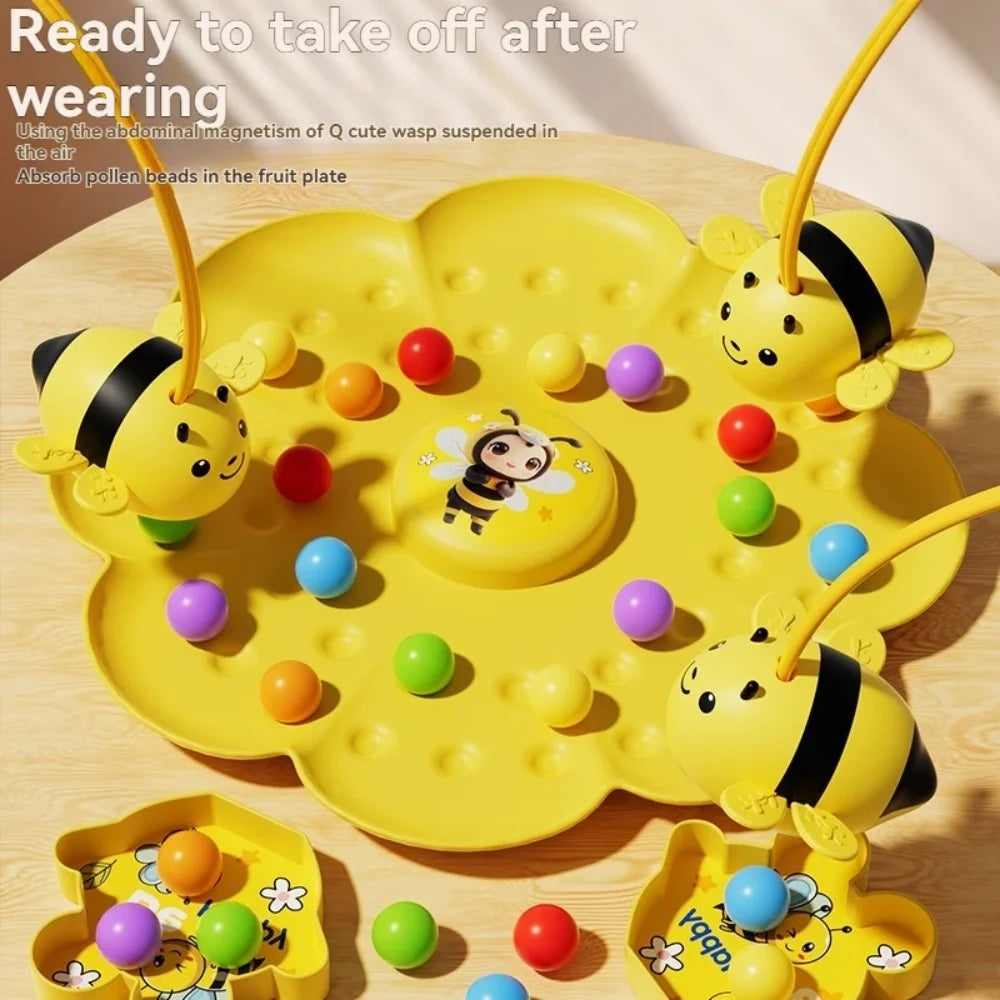 Little Bumblebee Multifunctional Board Game Puzzle Fishing Toys Interactive Educational Toys For Kids Christmas Gift Family Game