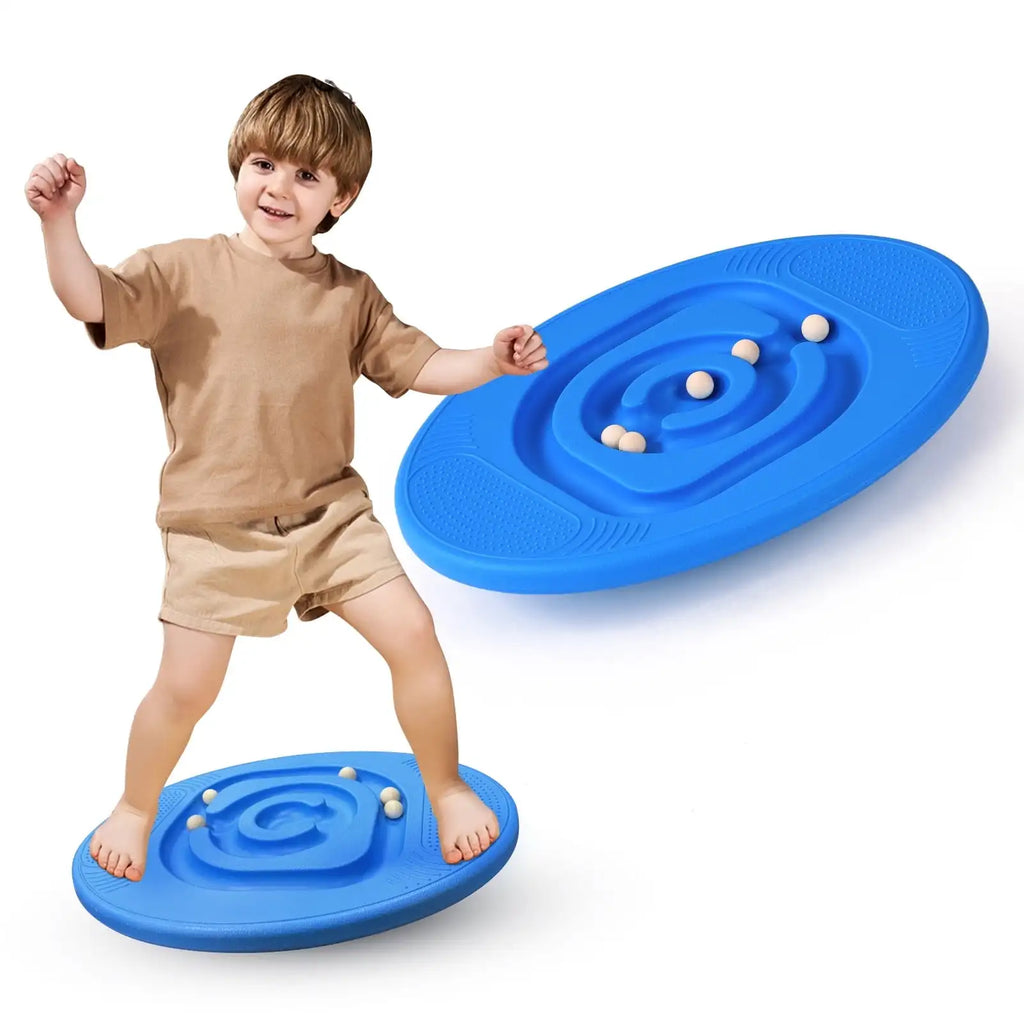 Kids Maze Balance Board Plastic Wobble Board Core Strength Trainer for Skiing Surfing Snowboard Skateboard Physical Therapy Equipment